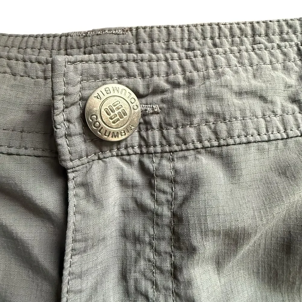 Columbia Omni-Shade Cargo Hiking Shorts 40W 10L Grey Nylon‎ Outdoor Utility